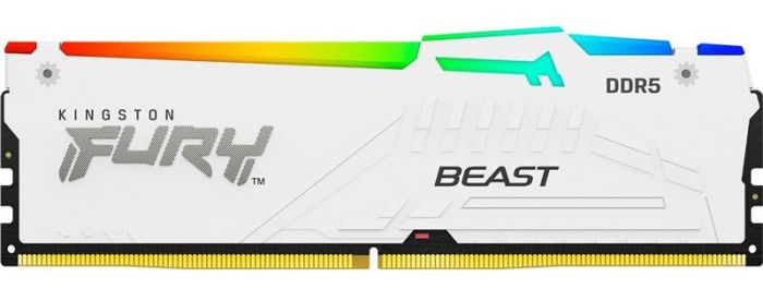 Модуль пам`ятi DDR5 16GB/5200 Kingston Fury Beast White RGB (KF552C36BWEA-16)