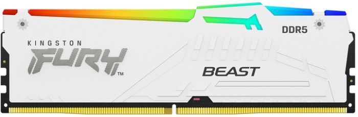 Модуль пам`ятi DDR5 2х16GB/6400 Kingston Fury Beast White RGB (KF564C32BWEK2-32)