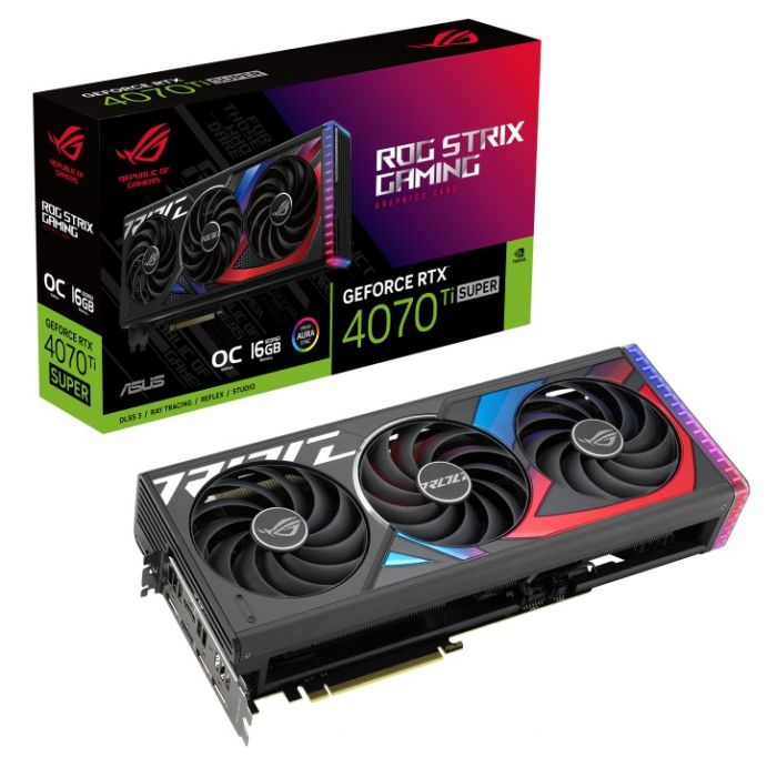 Відеокарта GF RTX 4070 Ti Super 16GB GDDR6X ROG Strix Gaming OC Asus (ROG-STRIX-RTX4070TIS-O16G-GAMING)