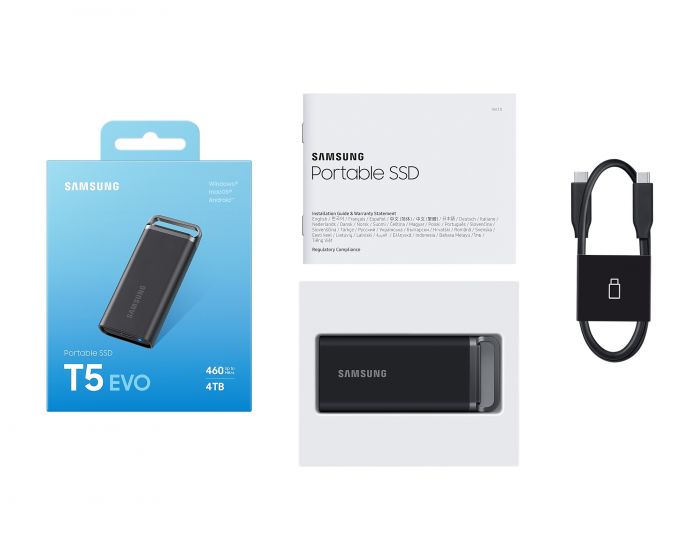 Накопичувач зовнівній SSD 2.5" USB 4.0TB Samsung T5 EVO (MU-PH4T0S/EU)