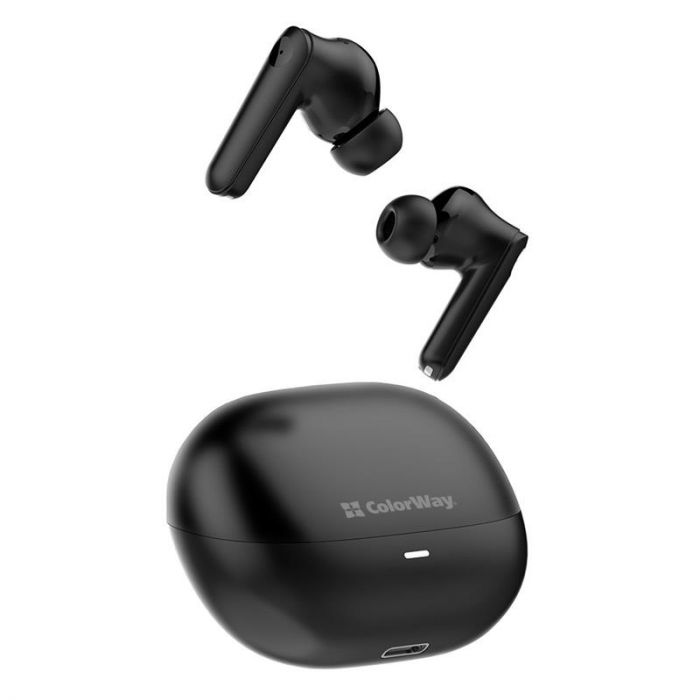 Bluetooth-гарнітура СolorWay Slim TWS-1 Earbuds Long Life Black (CW-TWS1BK1)