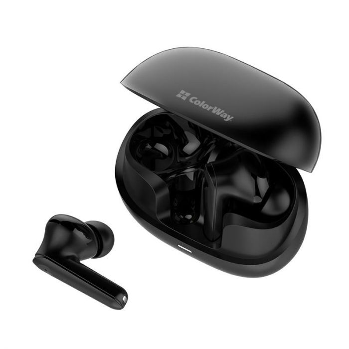 Bluetooth-гарнітура СolorWay Slim TWS-1 Earbuds Long Life Black (CW-TWS1BK1)