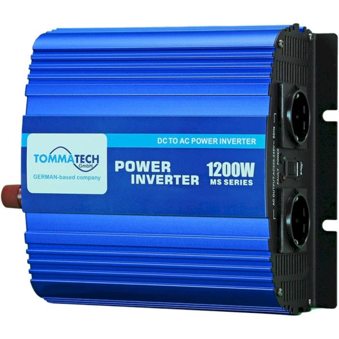 Інвертор напруги TommaTech MS-1200, 12V/220V, 1200W (MS-1200/29445)