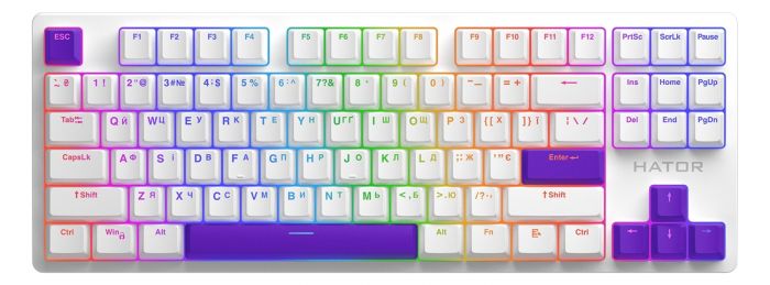 Набір кейкапів Hator PBT Keycaps Autograph Edition Vivid Lilac (HTS-716)