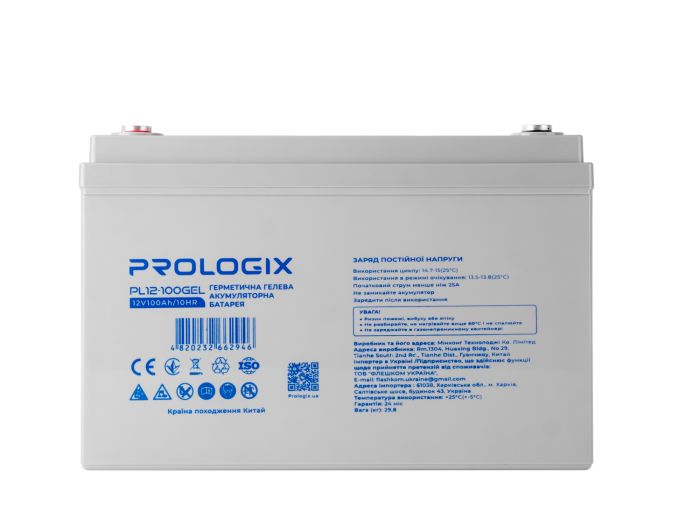 Акумуляторна батарея Prologix 12V 100AH (PL12-100GEL) GEL