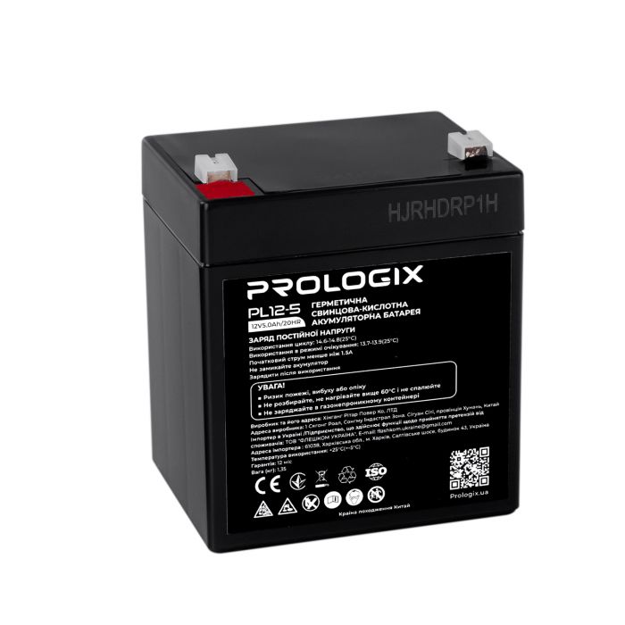 Акумуляторна батарея Prologix 12V 5AH (PL12-5) AGM