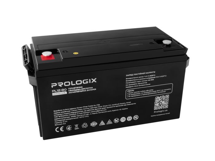 Акумуляторна батарея Prologix 12V 80AH (PL12-80) AGM