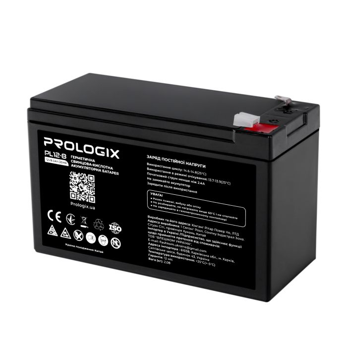 Акумуляторна батарея Prologix 12V 8AH (PL12-8) AGM