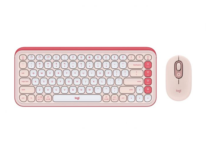 Комплект (клавіатура, миша) бездротовий Logitech Pop Icon Combo Rose (920-013142)