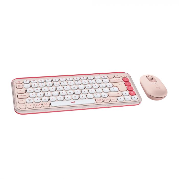 Комплект (клавіатура, миша) бездротовий Logitech Pop Icon Combo Rose (920-013142)