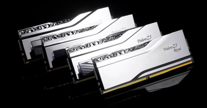 Модуль пам`ятi DDR5 2x32GB/6400 G.Skill Trident Z5 Royal Silver (F5-6400J3239G32GX2-TR5S)