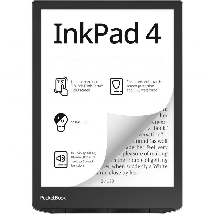 Електронна книга PocketBook 743G InkPad 4 Stundust Silver (PB743G-U-CIS)