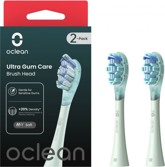 Насадка для зубної електрощітки Oclean UG01 G02 Ultra Gum Care Brush Green (2 шт) (6970810553536)