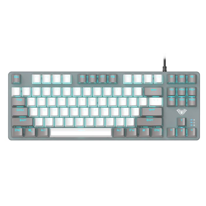 Клавіатура Aula Mechanical F3287 Grey/White keycap KRGD blue (6948391240954)