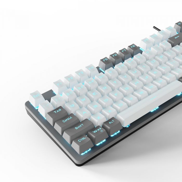 Клавіатура Aula Mechanical F3287 Grey/White keycap KRGD blue (6948391240954)