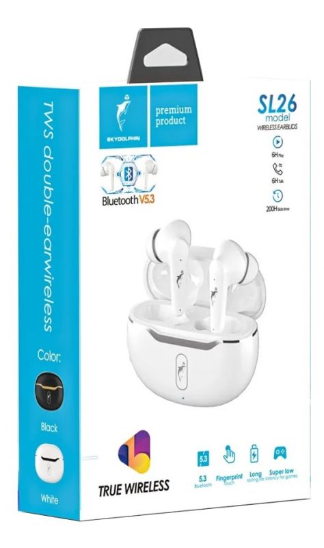 Bluetooth-гарнітура SkyDolphin TWS SL26 White (SDBTE-000189)