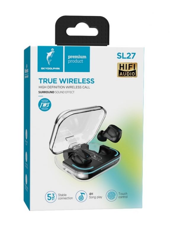 Bluetooth-гарнітура SkyDolphin TWS SL27 Black (SDBTE-000192)