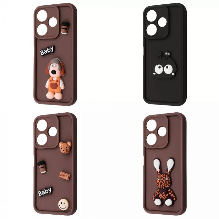 Чохол-накладка Pretty Things Case для Xiaomi Redmi 13 4G/Poco M6 4G/Note 13R Brown/Baby