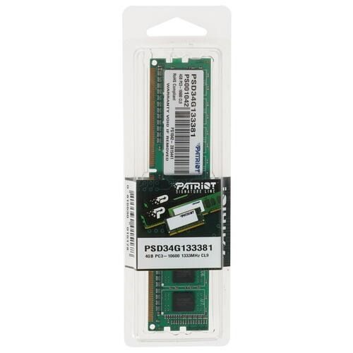 Модуль пам`яті DDR3 4GB/1333 Patriot Signature Line (PSD34G133381)