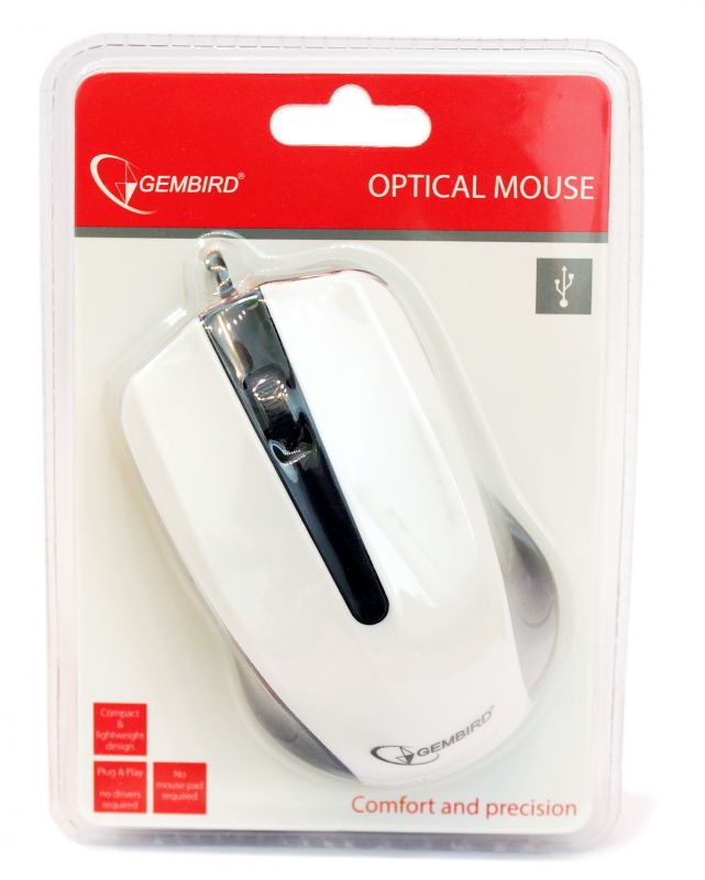 Миша Gembird MUS-101-W White