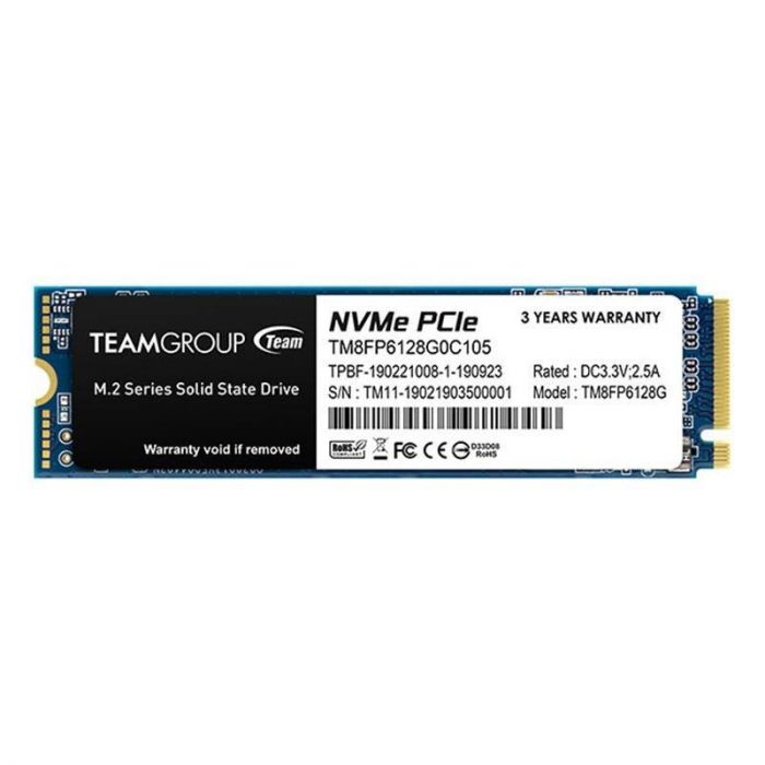 Накопичувач SSD  128GB Team MP33 M.2 2280 PCIe 3.0 x4 3D TLC (TM8FP6128G0C101)