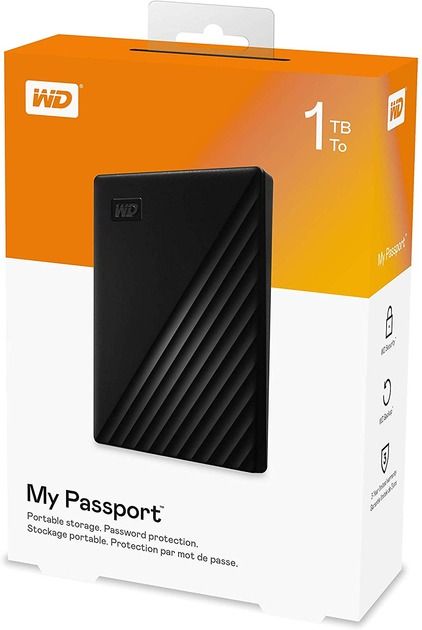 Зовнішній жорсткий диск 2.5" USB 1.0TB WD My Passport Black (WDBYVG0010BBK-WESN)