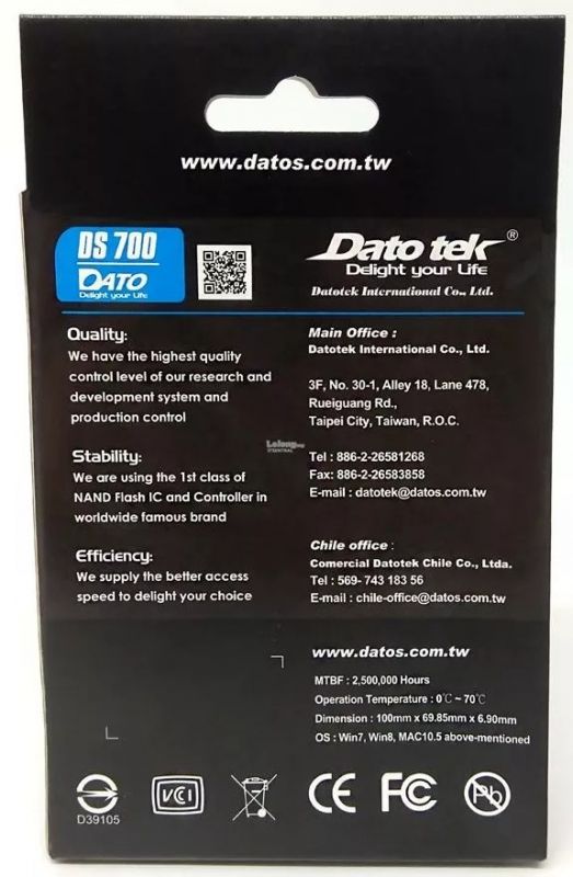 Накопичувач SSD 240GB Dato DS700 2.5" SATAIII TLC (DS700SSD-240GB)