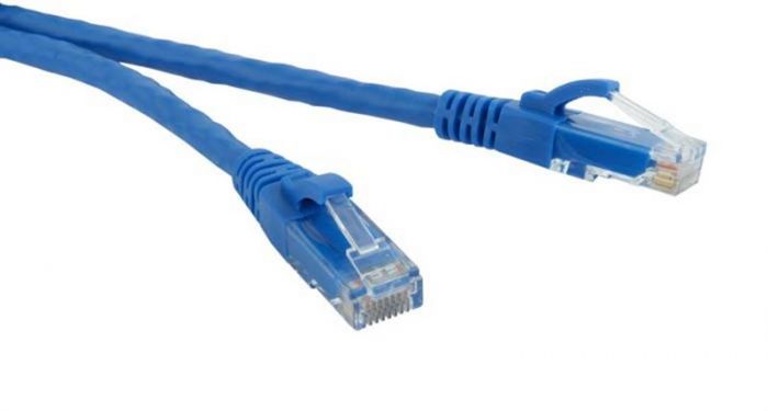 Патч-корд литий, UTP, RJ45, Cat.5e, 15m, синій