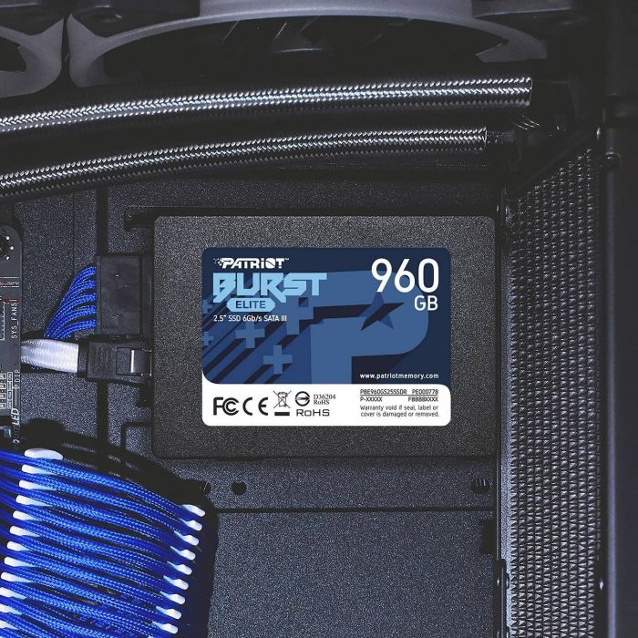 Накопичувач SSD 960GB Patriot Burst Elite 2.5" SATAIII TLC (PBE960GS25SSDR)