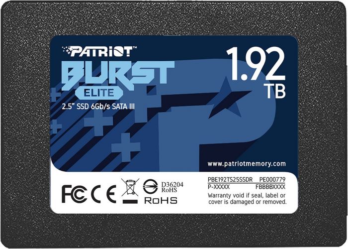 Накопичувач SSD 1.92TB Patriot Burst Elite 2.5" SATAIII TLC (PBE192TS25SSDR)