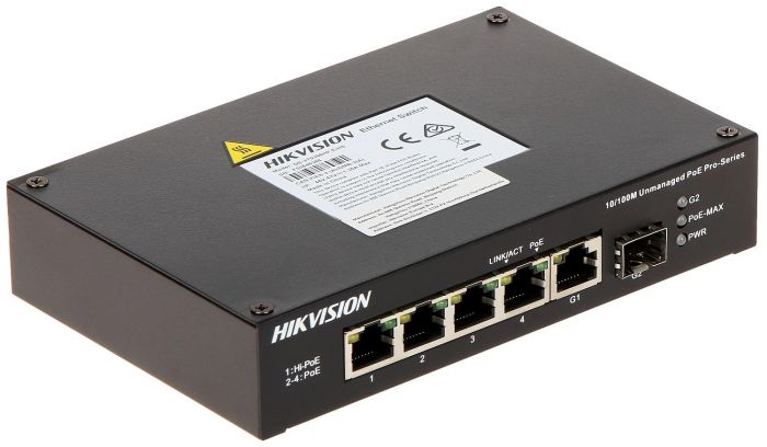 Комутатор Hikvision DS-3T0306HP-E/HS