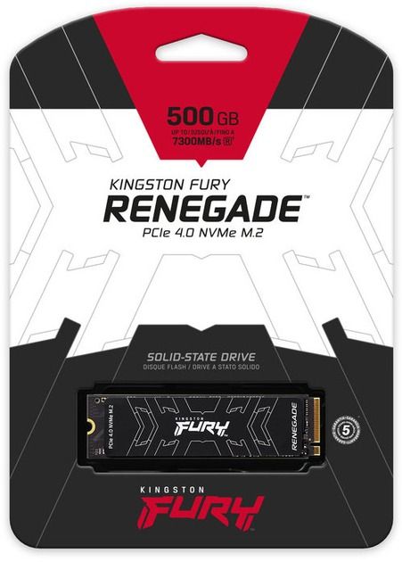 Накопичувач SSD 500GB Kingston Fury Renegade M.2 2280 PCIe 4.0 x4 NVMe 3D TLC (SFYRS/500G)