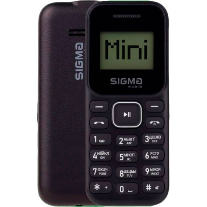 Мобiльний телефон Sigma mobile X-style 14 Mini Dual Sim BlackBlack/Green