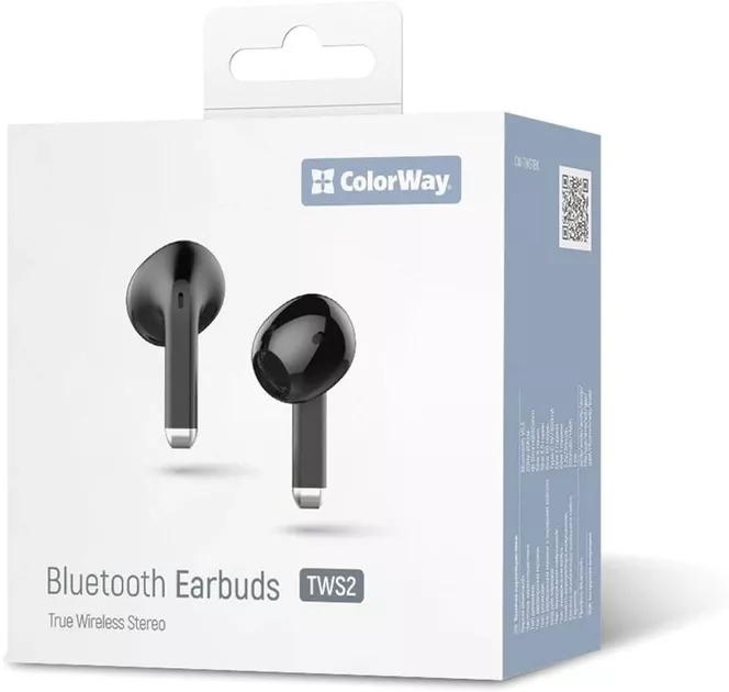 Bluetooth-гарнітура СolorWay Slim TWS-2 Earbuds Black (CW-TWS2BK)