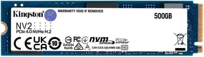 Накопичувач SSD 500GB M.2 NVMe Kingston NV2 M.2 2280 PCIe Gen4.0 x4 (SNV2S/500G)