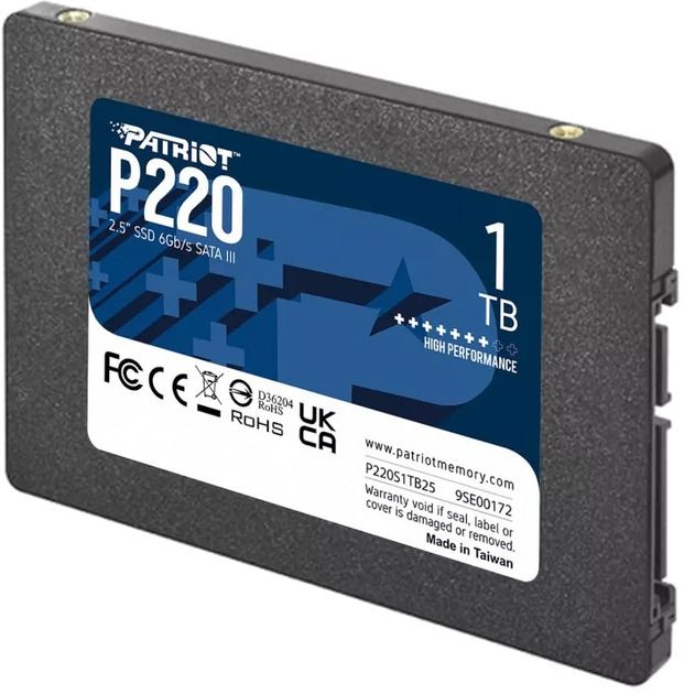 Накопичувач SSD 1TB Patriot P220 2.5" SATAIII TLC (P220S1TB25)