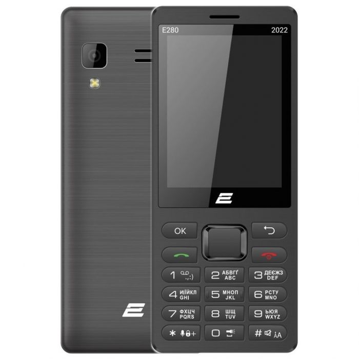 Мобiльний телефон 2E E280 2022 Dual Sim Black (688130245210)