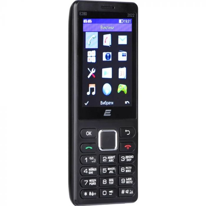 Мобiльний телефон 2E E280 2022 Dual Sim Black (688130245210)