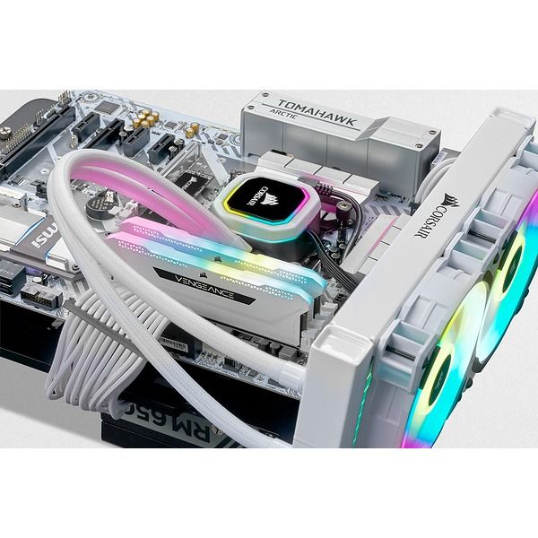 Модуль пам`ятi DDR4 2x16GB/3200 Corsair Vengeance RGB Pro SL White (CMH32GX4M2E3200C16W)