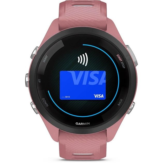 Смарт-годинник Garmin Forerunner 265S Black Bezel with Light Pink Case and Light Pink/Whitestone Silicone Band (010-02810-55)