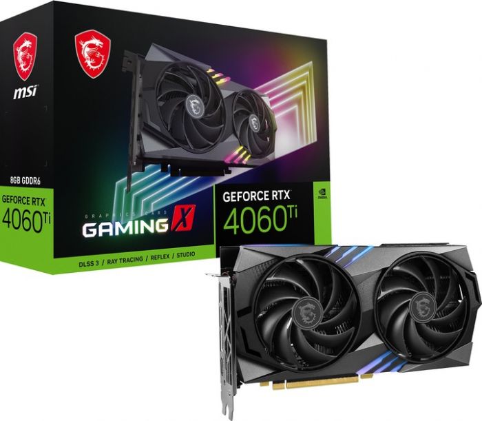 Відеокарта GF RTX 4060 Ti  8GB GDDR6 Gaming X MSI (GeForce RTX 4060 Ti GAMING X 8G)