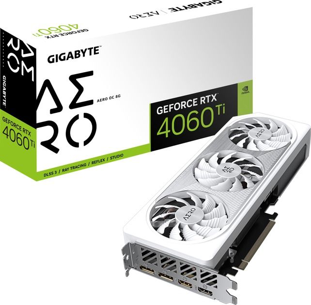 Відеокарта GF RTX 4060 Ti  8GB GDDR6 Aero OC Gigabyte (GV-N406TAERO OC-8GD)