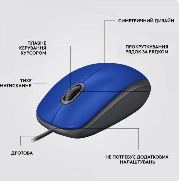 Миша Logitech M110 Silent Blue (910-006758)