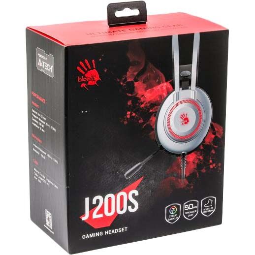 Гарнітура A4Tech Bloody J200S Silver+Grey