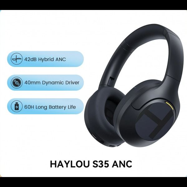 Bluetooth-гарнітура Haylou S35 ANC Over Ear Blue (HAYLOU-S35-BL)