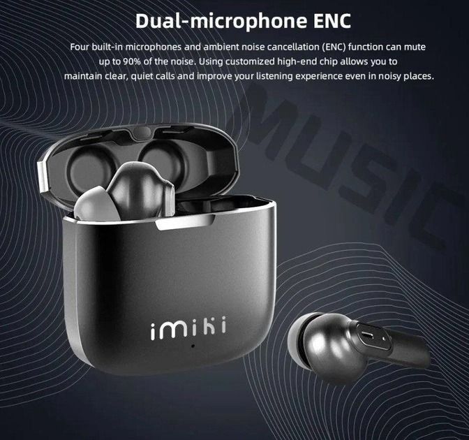 Bluetooth-гарнітура iMiki Earphone MT2 Black