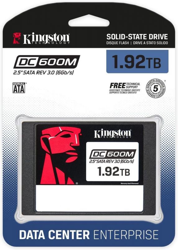 Накопичувач SSD  1.9TB Kingston SSD DC600M 2.5" SATAIII 3D TLC (SEDC600M/1920G)