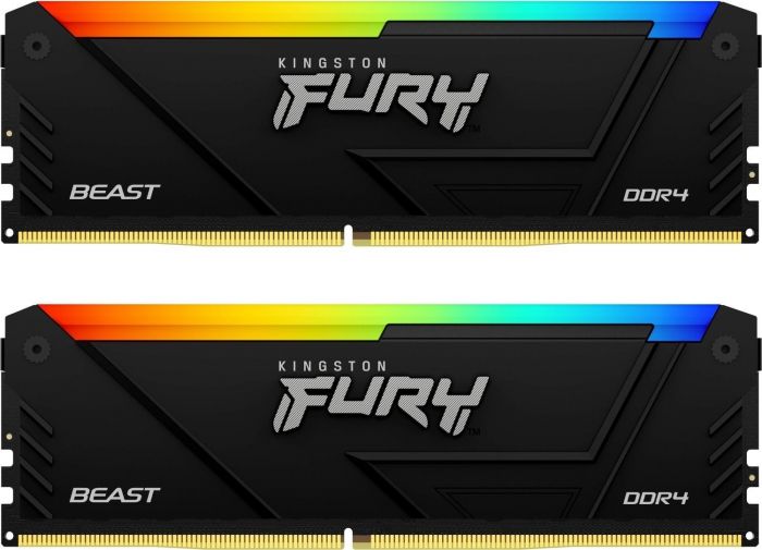 Модуль пам`яті DDR4 2x16GB/3200 Kingston Fury Beast RGB (KF432C16BB12AK2/32)