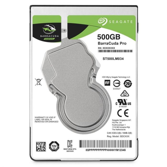 Накопичувач HDD 2.5" SATA  500GB Seagate BarraCuda Pro 7200rpm 128MB (ST500LM034) Ref