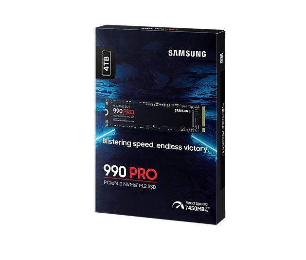 Накопичувач SSD  4ТB Samsung 990 PRO M.2 2280 PCIe 4.0 x4 NVMe V-NAND MLC (MZ-V9P4T0BW)